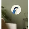 Illustratie - Blauw - Vogel Wandcirkel kunststof plaat 5mm dik klein -sfeer3