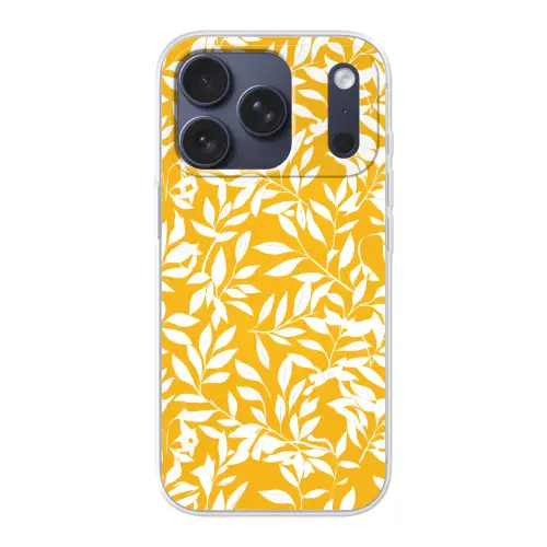 Bladeren - Takken - Geel Telefoonhoesje iPhone 17 Pro klein -3d