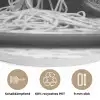 Wasbeer - Cute - Pasta - Tafelkleed - Zwart - Wit Akoestische PET Vilt - Rond klein -closeup_DE