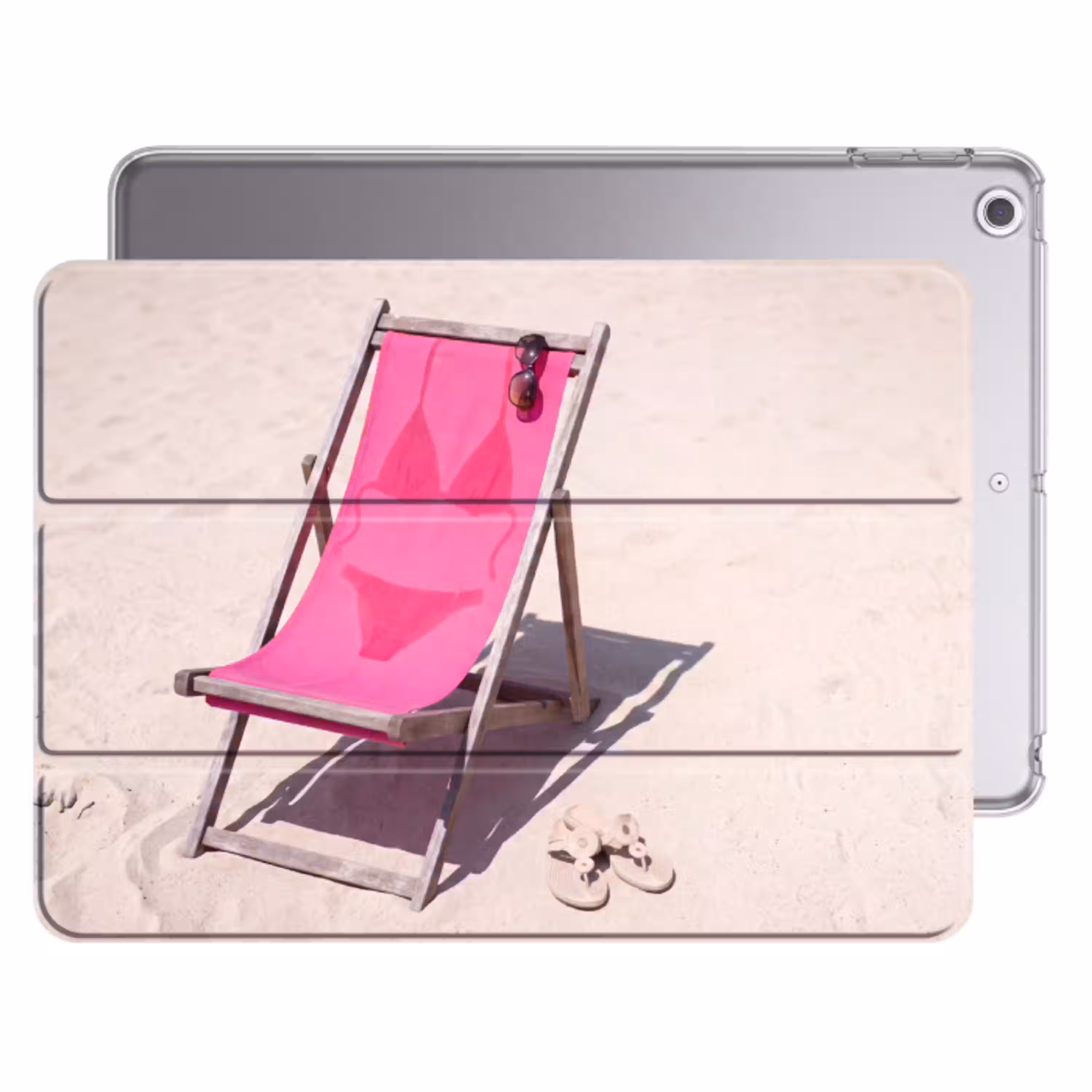 Strand - Ligstoel - Badkleding - Zomer - Roze Apple iPad 2017 middel -threedimensional_3d_global