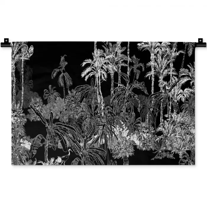 Jungle - Bomen - Bladeren - Tropical Wandkleed katoen klein -zz3d