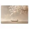 Bloesems - Wit - Boot - Minimalistisch Placemat vinyl groot -zzsfeer1_Kitchenyeah-website