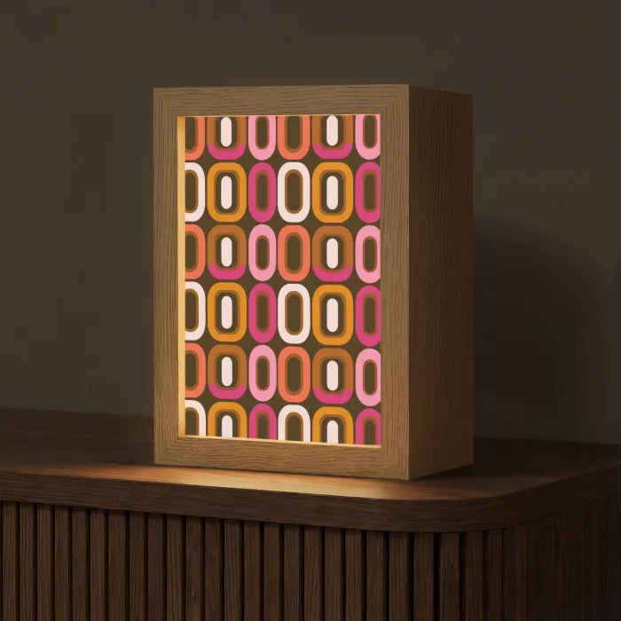 Modern - Retro - Kleurrijk Light Box met kabel (Tafellamp) klein 925 -z3d_website