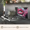 Lippen - Felroze - Graffiti - Verfstrepen keuken achterwand spatscherm klein -usp_FR