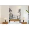 Mistig - Berglandschap - Illustratie fotobehang vinyl groot -bed
