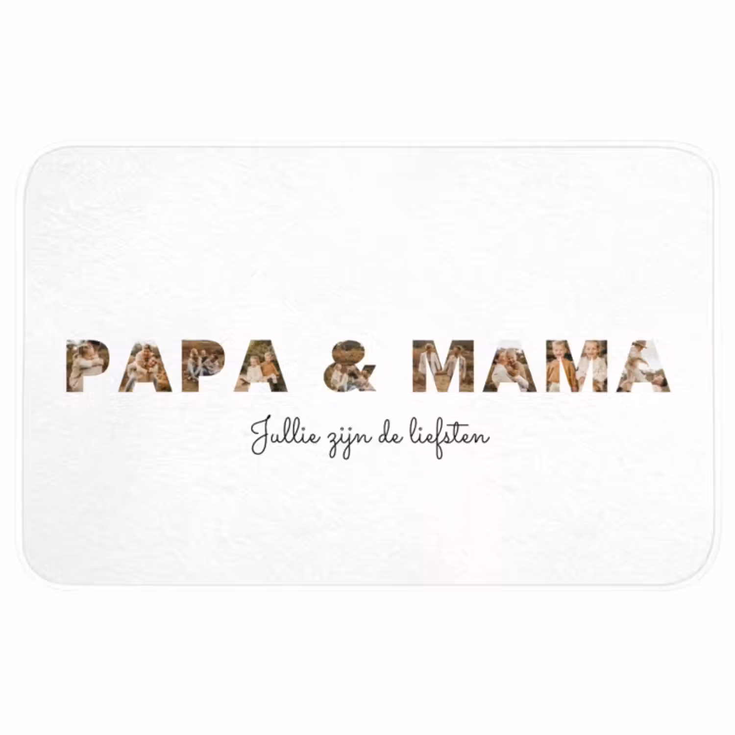 Gepersonaliseerde Wc Mat - Papa & Mama - Lettercollage
