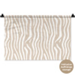 Abstract - Zebra - Beige Wandkleed katoen klein 269 -t3d_DE