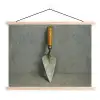 Troffel - Verf - Gereedschap textielposter latten blank klein -3d