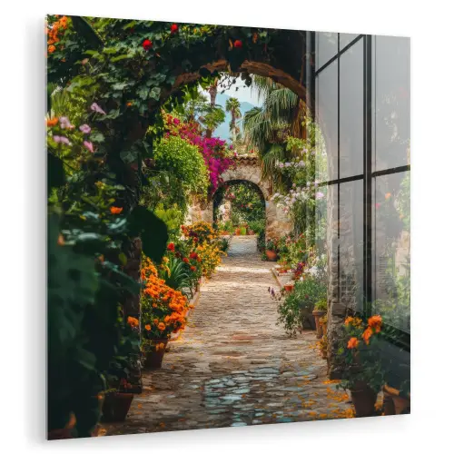 Doorkijk - Bloemen - Poort - Stenen plexiglas 5mm klein -zzzproduct_nieuw