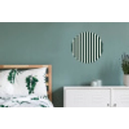 Strepen - Klassiek - Groen Wandcirkel aluminium klein 190 -slaapkamer