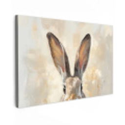 Haas - Oren - Bruin Tuinposter op houten frame 2 cm dik klein -3d