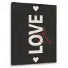 Love - Rood - Valentijn Textielframe zwart klein -3d