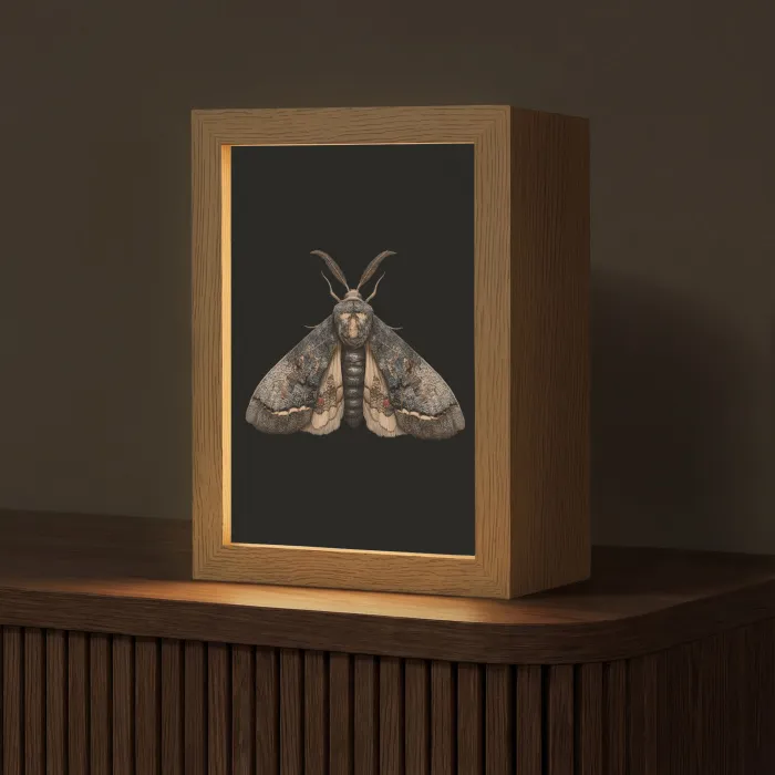 Mot - Bladachtig - Grijs Light Box met kabel (Tafellamp) klein -z3d_website