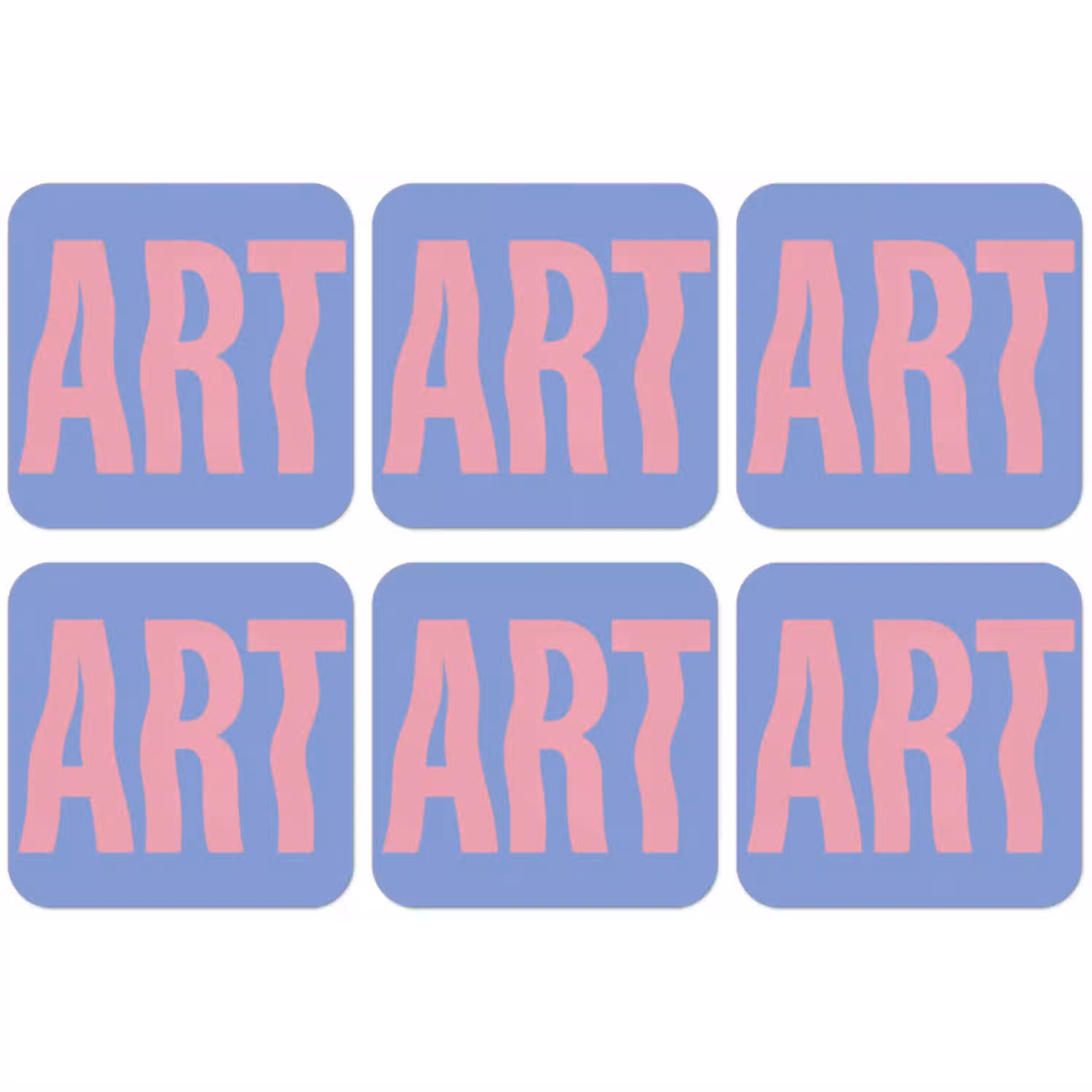 Art - Roze - Blauw onderzetter kurk middel -zkaufland3dotto