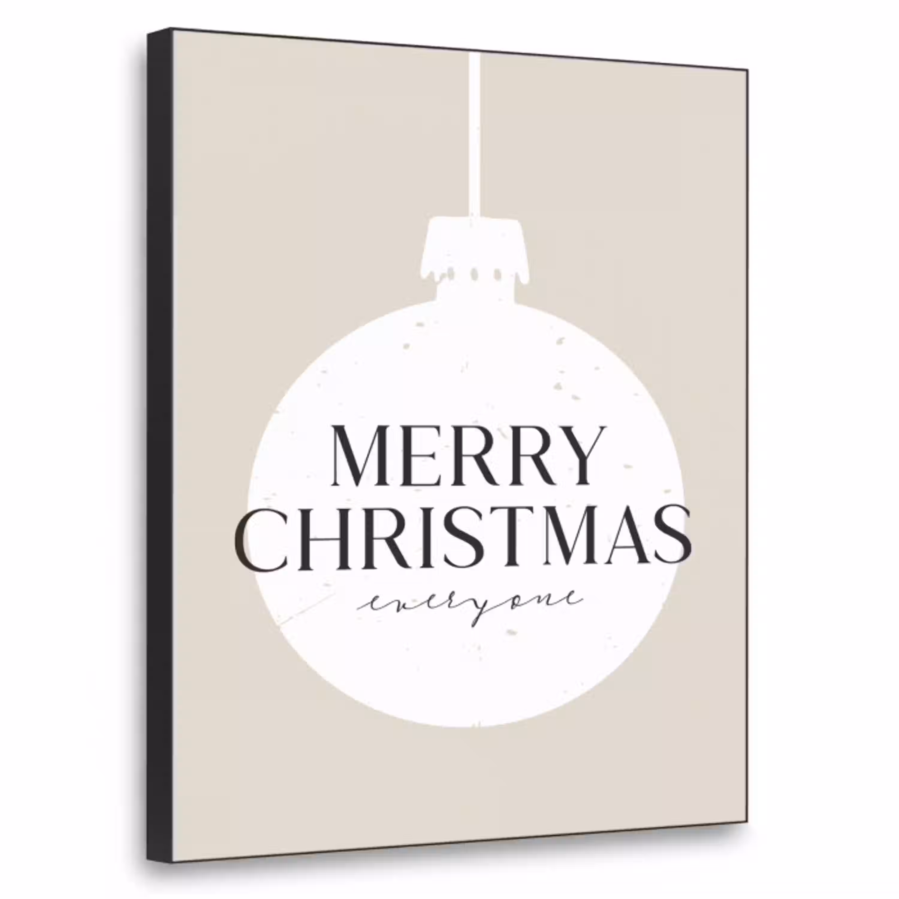 Christmas - Kerstballen - Japandi - Witte kerstballen Textielframe zwart klein -3d