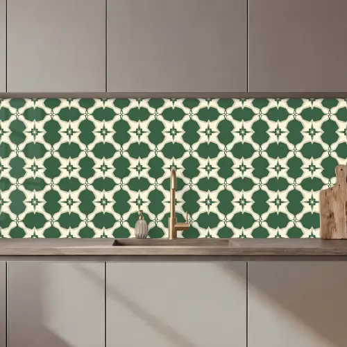 Tegel - Klassiek - Groen keuken achterwand 2 middel 871 zz_3dshopping