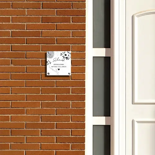 Botanisch - Sierlijk Naambord Vierkant klein -sfeer3-XS