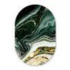 Marmerlook - Goud - Groen - Glitter - Design - Marmer Wandcirkel Ovaal Forex klein -3d