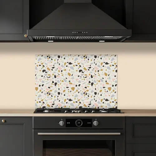 Terrazzo -  Patroon - Neutraal - Zacht - Multi keuken achterwand spatscherm klein 900 -sfeer1