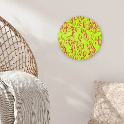 Slang - Neon - Groen - Roze Wandcirkel plexiglas klein 852 -sfeer5
