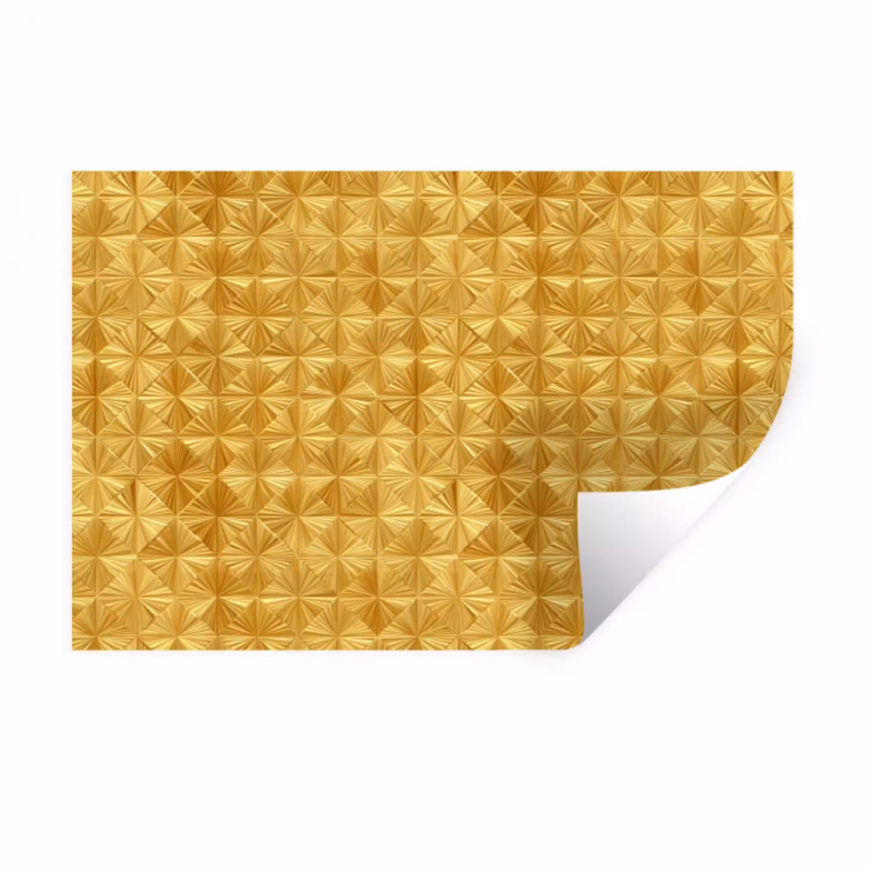 Tegels - Geometrisch - Reliëf - Goud Muursticker klein 286 -3d