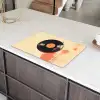 Vinylplaat - Zwart - Verfspatten - Retro Inductie beschermer vinyl 3mm klein -sfeer8