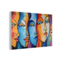 Hoofd - Olieverf - Schilderij - Kleurrijk plexiglas 5mm klein -z3d