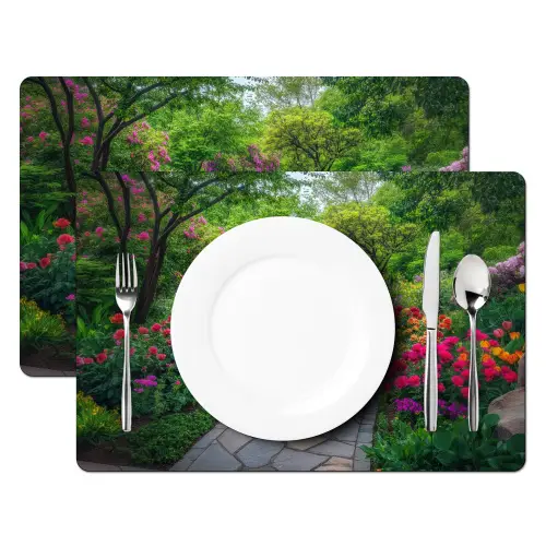 Park - Bloemen - Tuin Placemat vinyl groot -zzsfeer2_Kitchenyeah-website