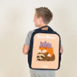 Dieren - Slapen - Samen Rugzak - Zwart middel -sfeer2