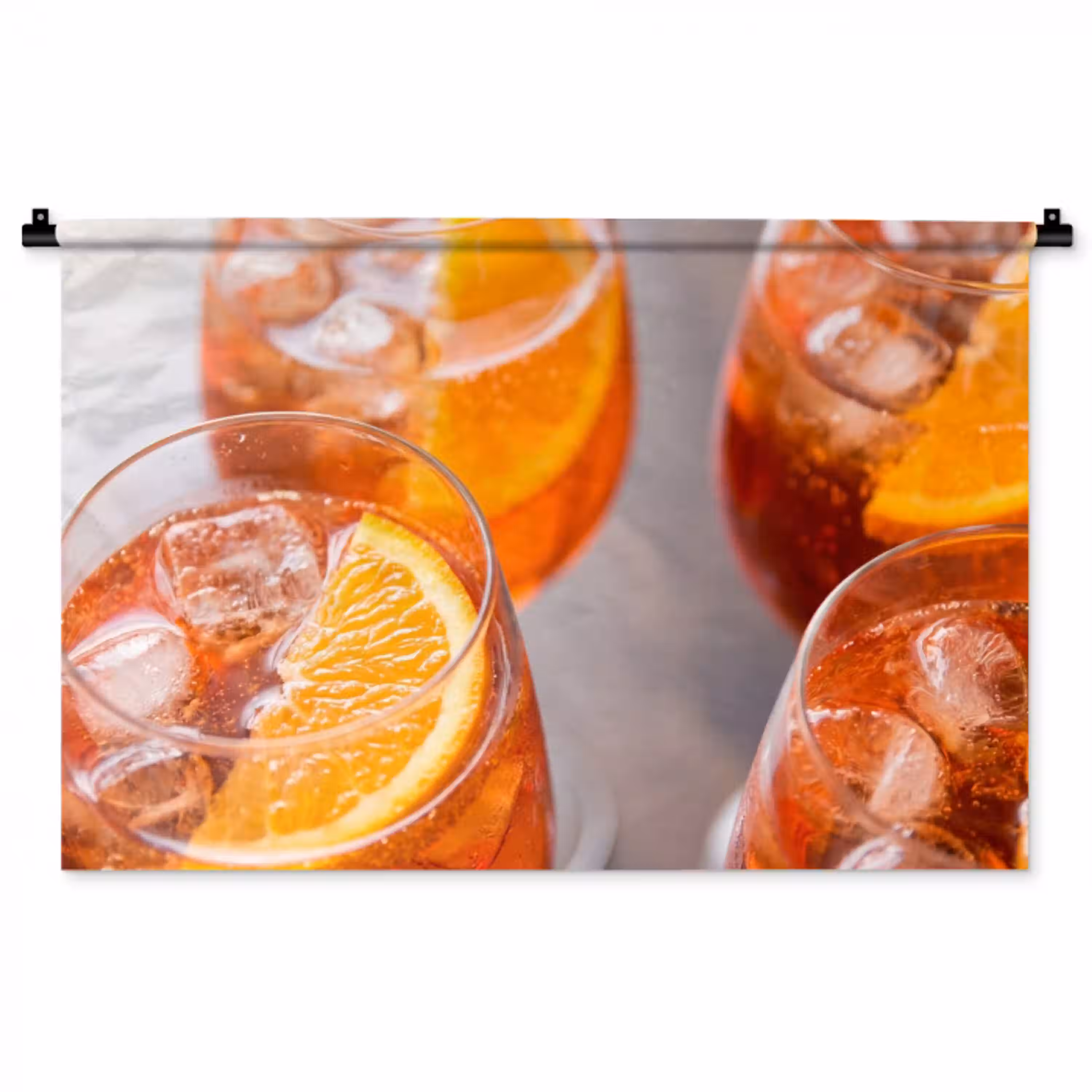 Drank - Sinaasappel - IJs - Zomer - Oranje Wandkleed katoen middel -zz3d