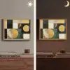 Abstract - Goud - Brons - Vormen - Geometrisch Light Box met batterij (Wandlamp) middel -sfeer3