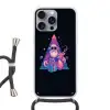 Retro - Kerstman - Rendieren - Kerstboom Hoesje iPhone 16 Pro Max met koord klein -3d