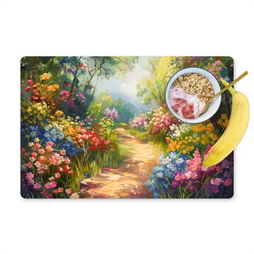 Natuur - Landschap - Bloemen - Kleurrijk Placemat vinyl groot -zzzproduct_Kitchenyeah-website