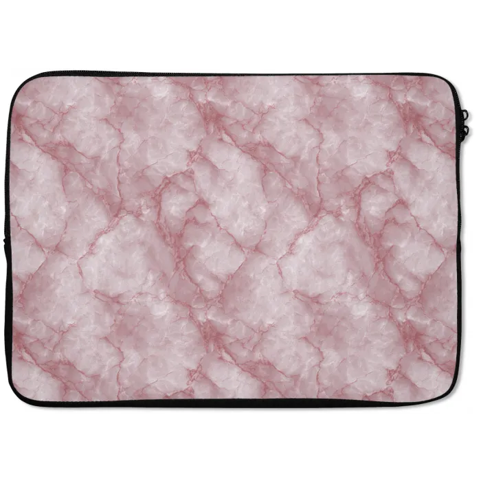 Roze - Kwartsmarmer - Aders laptophoes neopreen klein 279 -zkaufland3dotto