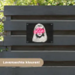 Neon - Letters - Vintage - Vrouw tuinposter los doek klein -sfeer3