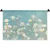 Stengels - Bloemen - Lucht - Wit Wandkleed katoen klein -zz3d