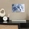 Kat - Patroon - Blauw poster papier klein -sfeer1