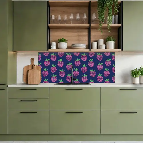 Patroon - Framboos - Retro keuken achterwand 2 middel 871 -sfeer3