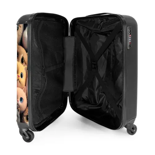 Oranje Katjes Koffer - NBS - Handbagage middel -binnenkant