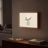 Vaas - Geruit - Bloem - Groen Light Box met batterij (Wandlamp) middel -sfeer1