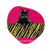 Kat - Baas - Roze - Tijgerprint Wandcirkel Organisch Forex 3mm klein -3d