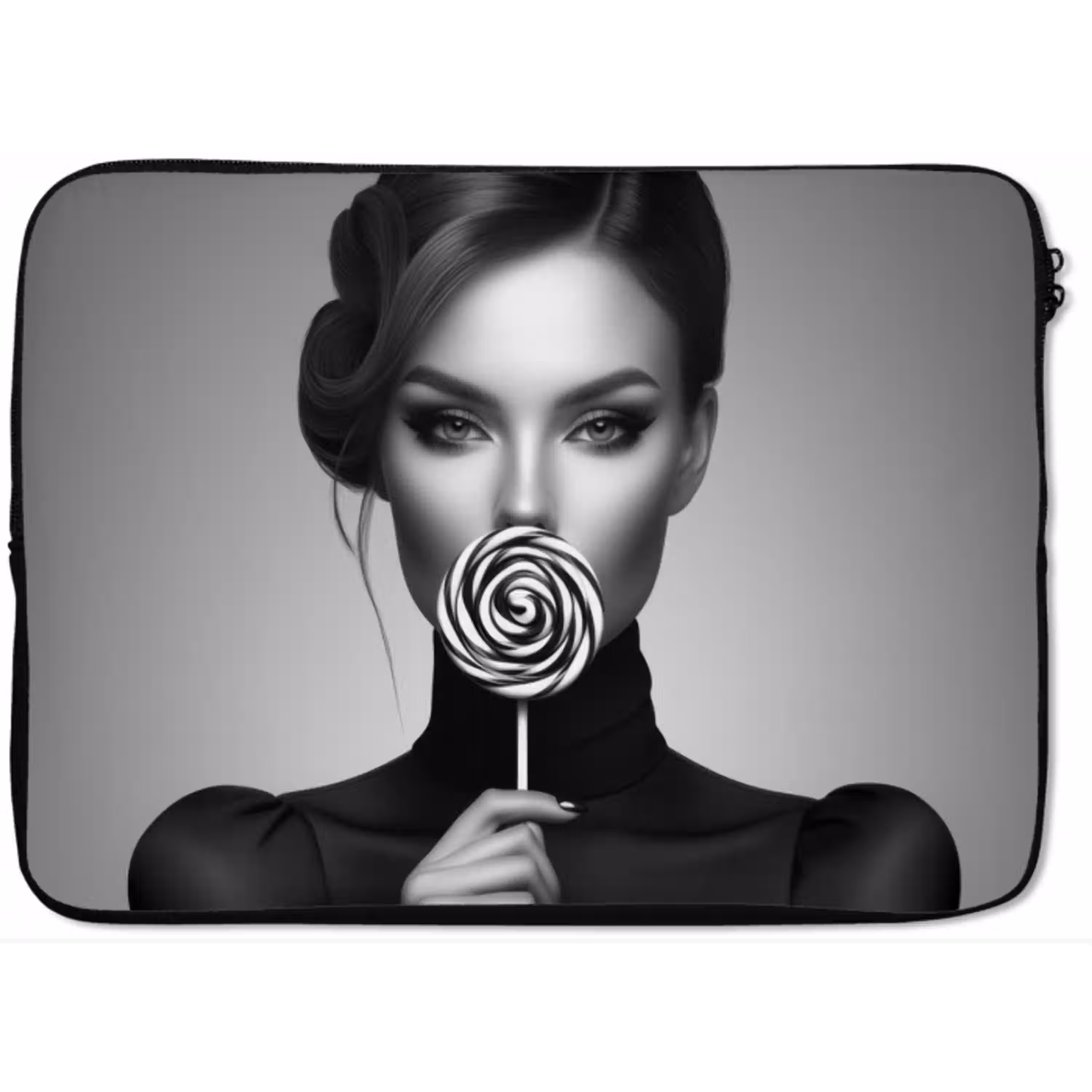 Vrouw - Lolly - Zwart laptophoes neopreen klein -zkaufland3dotto