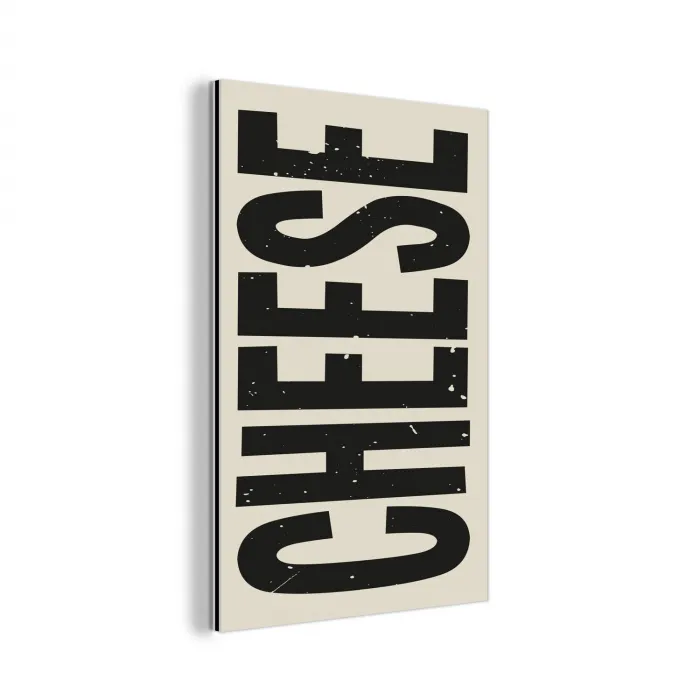 Kaas - Decoratie - Beige - Cheese aluminium wit klein -3d