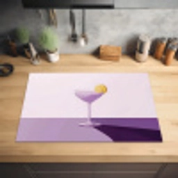 Cocktail - Paars - Minimalistisch - Citroen Inductie beschermer vinyl 3mm klein -sfeer5