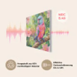 Papagaai - Hibiscusbloemen - Kleurrijk PET vilt klein -USP_DE