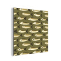 Vis - Patroon - Groen aluminium wit klein 46 -3d