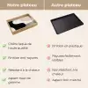 Abstract - Japandi - Beige - Modern Dienblad Rechthoek middel -USP_VergelijkingFR