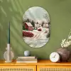 Kerstsfeer - Landelijk - Rood Wandcirkel Ovaal Forex klein -sfeer2