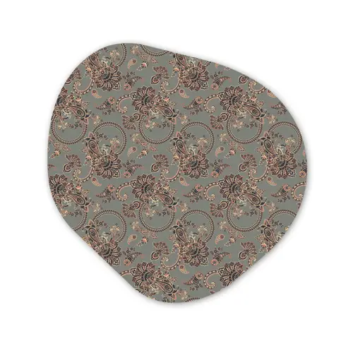 Donker - Bloemen - Sierlijk Wandcirkel Organisch Forex 3mm klein 629 -3d
