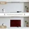 Verweven - Harten - Zwart - Rood keuken achterwand spatscherm klein 900 -voor_na_NL